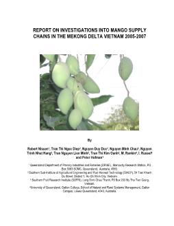 Báo cáo Nghiên cứu khoa học Report on investigations into mango supply chains in the Mekong delta Vietnam 2005-2007