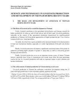 Báo cáo Nghiên cứu khoa học Science and technology in livestock production and development in Vietnam during recent years