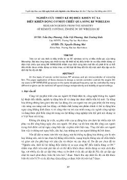 Báo cáo Nghiên cứu thiết kế bộ điều khiển từ xa điều khiển động cơ một chiều qua sóng rf wireless