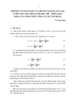 Đề tài Chuyển vị nằm ngang và chuyển vị xoay của cọc ở mức đáy đài theo TXCD 205- 1998 – một dạng khác của công thức tính và các ứng dụng