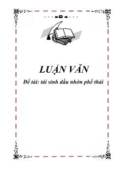 Đề tài Tái sinh dầu nhờn phế thải