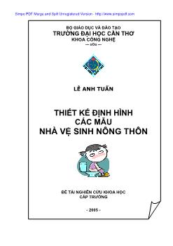 Đề tài Thiết kế định hình các mẫu nhà vệ sinh nông thôn