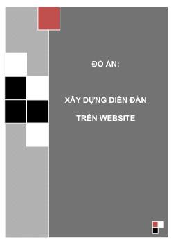 Đồ án Xây dựng diễn đàn trên website