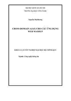 Khóa luận Cross-Domain ajax cho các ứng dụng web mashup