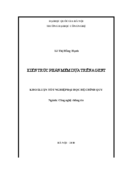 Khóa luận Kiến trúc phần mềm dựa trên agent