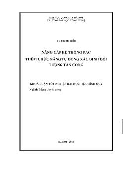 Khóa luận Nâng cấp hệ thống pac thêm chức năng tự động xác định đối tượng tấn công