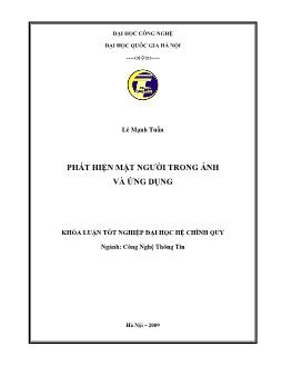 Khóa luận Phát hiện mặt người trong ảnh và ứng dụng