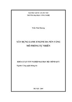 Khóa luận Xây dựng game engine đa nền tảng mô phỏng tự nhiên