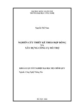 Khóa luận Nghiên cứu thiết kế theo hợp đồng và xây dựng công cụ hỗ trợ