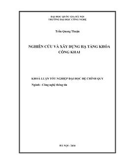 Khóa luận Nghiên cứu và triển khai hạ tầng kĩ thuật khoá công khai - Trần Quang Thuận