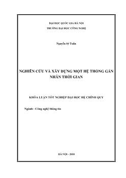 Khóa luận Nghiên cứu và xây dựng một hệ thống gán nhãn thời gian