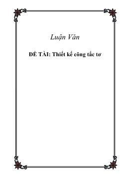 Luận văn Chương trình thiết kế công tắc tơ