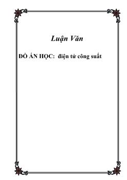 Luận văn môn điện tử công suất