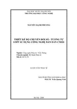 Luận văn Thiết kế bộ chuyển đổi số - tương tự 8 bít sử dụng công nghệ bán dẫn CMOS