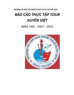 Báo cáo Thực tập tour xuyên Việt năm học 2007-2011