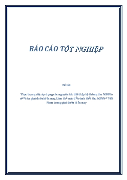 Báo cáo Thực trạng việc áp dụng các nguyên tắc thiết lập hệ thống thu ngân sách nhà nước ở nước ta giai đoạn hiện nay