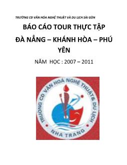 Báo cáo Tour thực tập Đà Nẵng - Khánh Hòa - Phú Yên