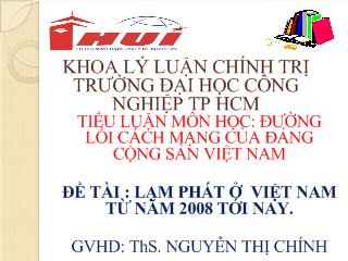 Đề tài Lạm phát ở Việt Nam từ năm 2008 tới nay