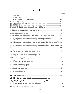 Đồ án Môn kỹ thuật sấy chè