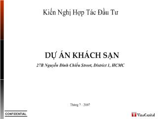 Đề tài Dự án khách sạn