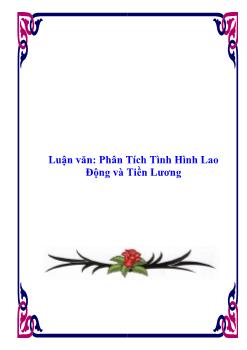 Luận văn Phân tích tình hình lao động và tiền lương