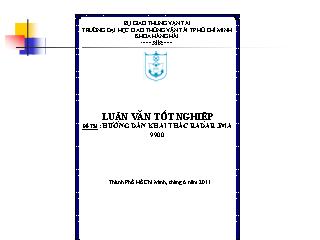 Luận văn Tốt nghiệp Phương pháp hướng dẫn khai thác radar jma 9900