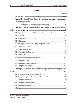 Đề tài Nâng cao chất lượng sản phẩm Việt