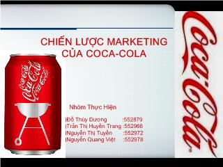 Đề tài Thuyết trình chiến lược marketing của Coca-Cola