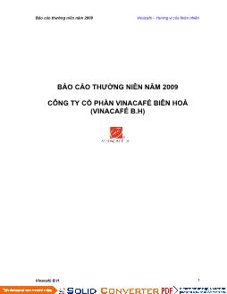 Báo cáo Thường niên năm 2009 của công ty cổ phần Vina Cafe Biên Hòa