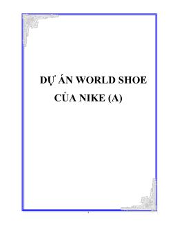 Đề tài Dự án world shoe của Nike (A)