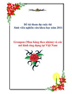Đề tài Groupon (Mua hàng theo nhóm) và các mô hình ứng dụng tại Việt Nam