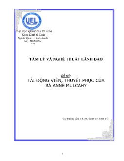 Đề tài Tài động viên, thuyết phục của bà Anne Mulcahy