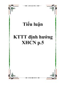 Tiểu luận Kinh tế thị trường định hướng xã hội chủ nghĩa phần 5