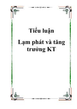 Tiểu luận Lạm phát và tăng trưởng kinh tế