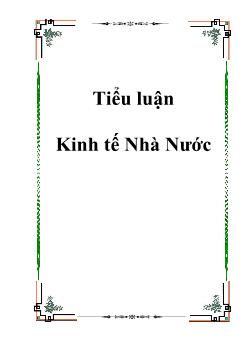 Tiểu luận Nghiên cứu tìm hiểu kinh tế nhà nước