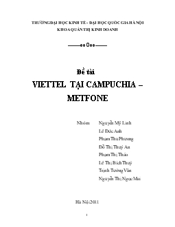 Đề tài Viettel tại Campuchia – Metfone