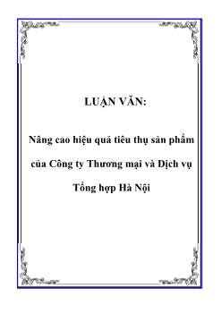 Luận văn Nâng cao hiệu quả tiêu thụ sản phẩm của công ty thương mại và dịch vụ tổng hợp Hà Nội