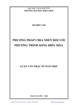 Luận văn Phương pháp chia miền đối với phương trình song điều hòa