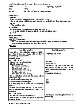 Giáo án lớp 2 môn toán: Ôn các số trong phạm vi 1000