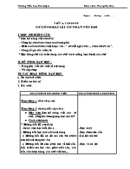 Giáo án lớp 2 tiết 1: Có công mài sắt có ngày nên kim