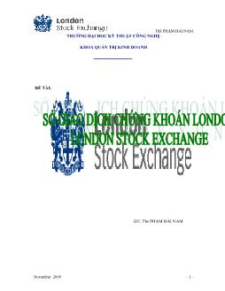 Tiểu luận Nghiên cứu về sở giao dịch chứng khoán London stock exchange