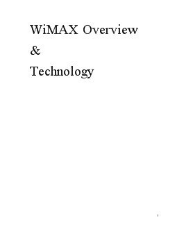Đề tài Giới thiệu chung về WiMAX
