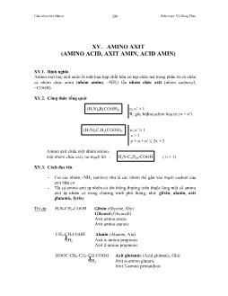 Bài giảng Amino axit (amino acid, axit amin, acid amin)