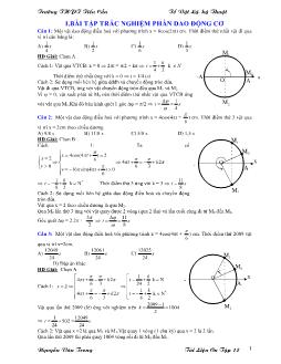 Bài tập Vật lý 12 - Dao động cơ