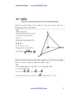 Chọn lọc về chóp tam giác