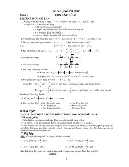 Chuyên đề Ôn thi đại học Vật lý 12