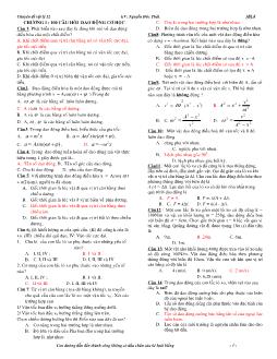Chuyên đề Vật lý 12 - Chương 1: 100 câu hỏi dao động cơ học