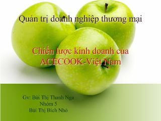 Đề tài Chiến lược kinh doanh của ACECOOK-Việt Nam