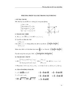 Phương pháp tọa độ trong mặt phẳng