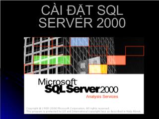 Bài giảng Cài đặt SQL Server 2000